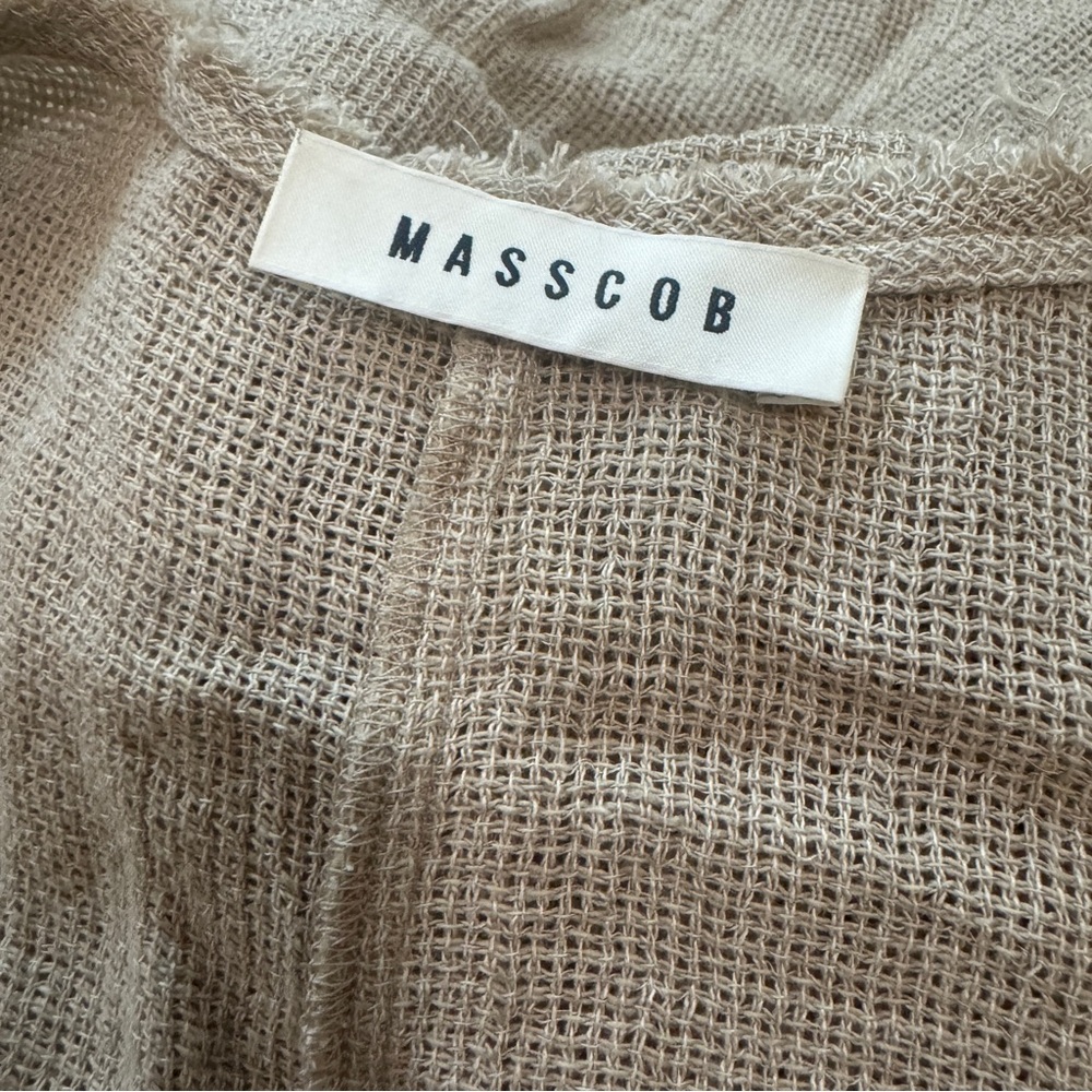 Masscob Linen Blend Maxi Dress Women’s XS Neutral Minimalist Made Spain - Picture 5 of 6